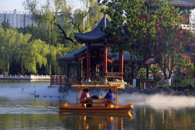 4人畫(huà)舫電動(dòng)船 仿古電動(dòng)船